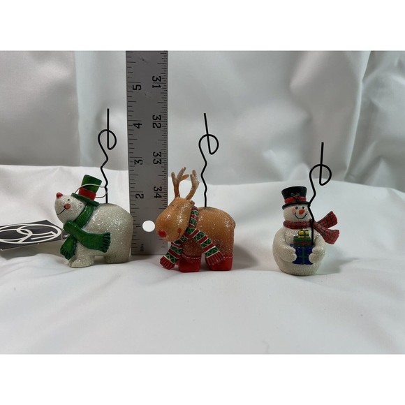 Set Of 3 Vintage Retired‎ Department 56 Ornaments Snowman Reindeer RARE - Picture 9 of 10